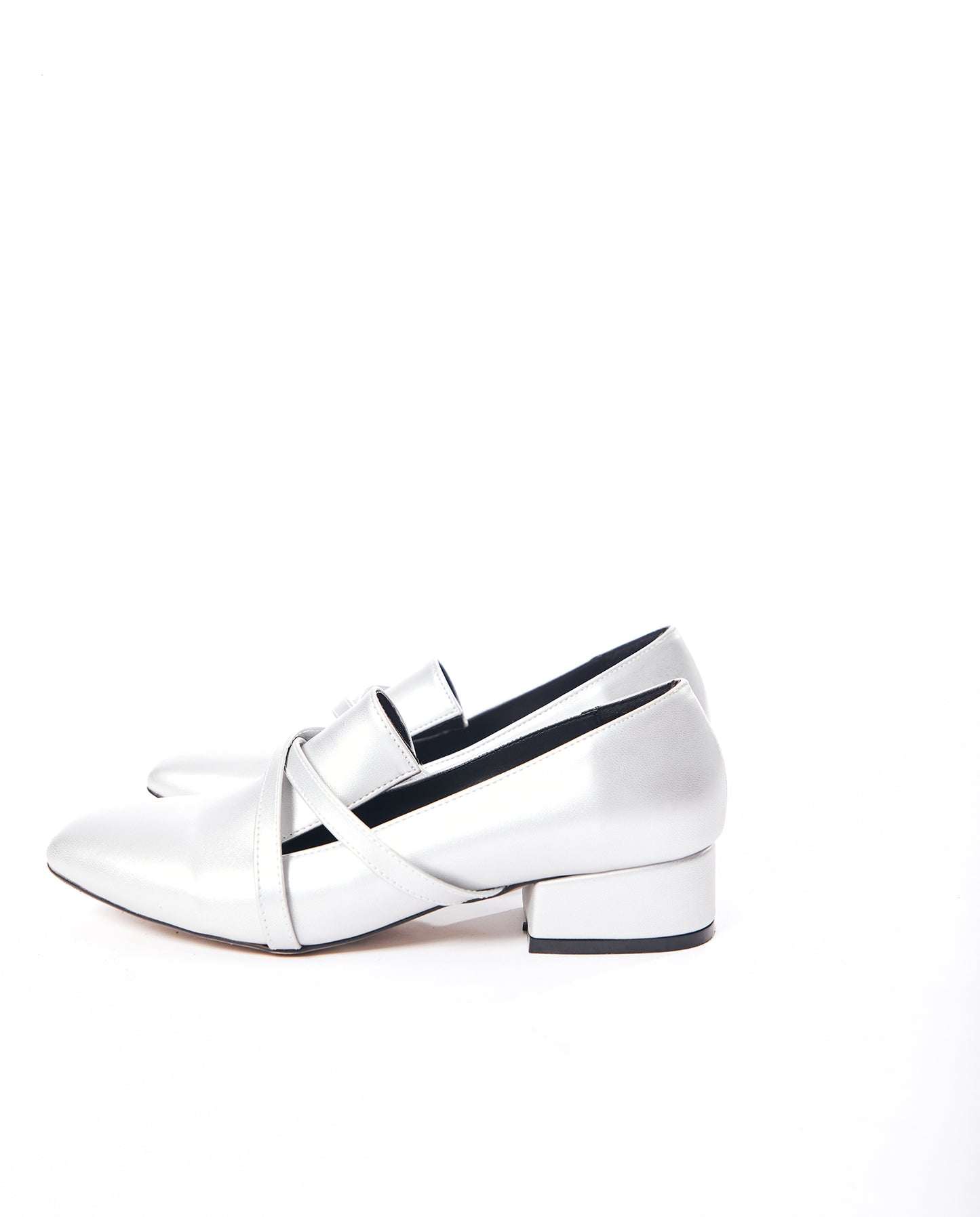 LE-17 Silver Block Heel
