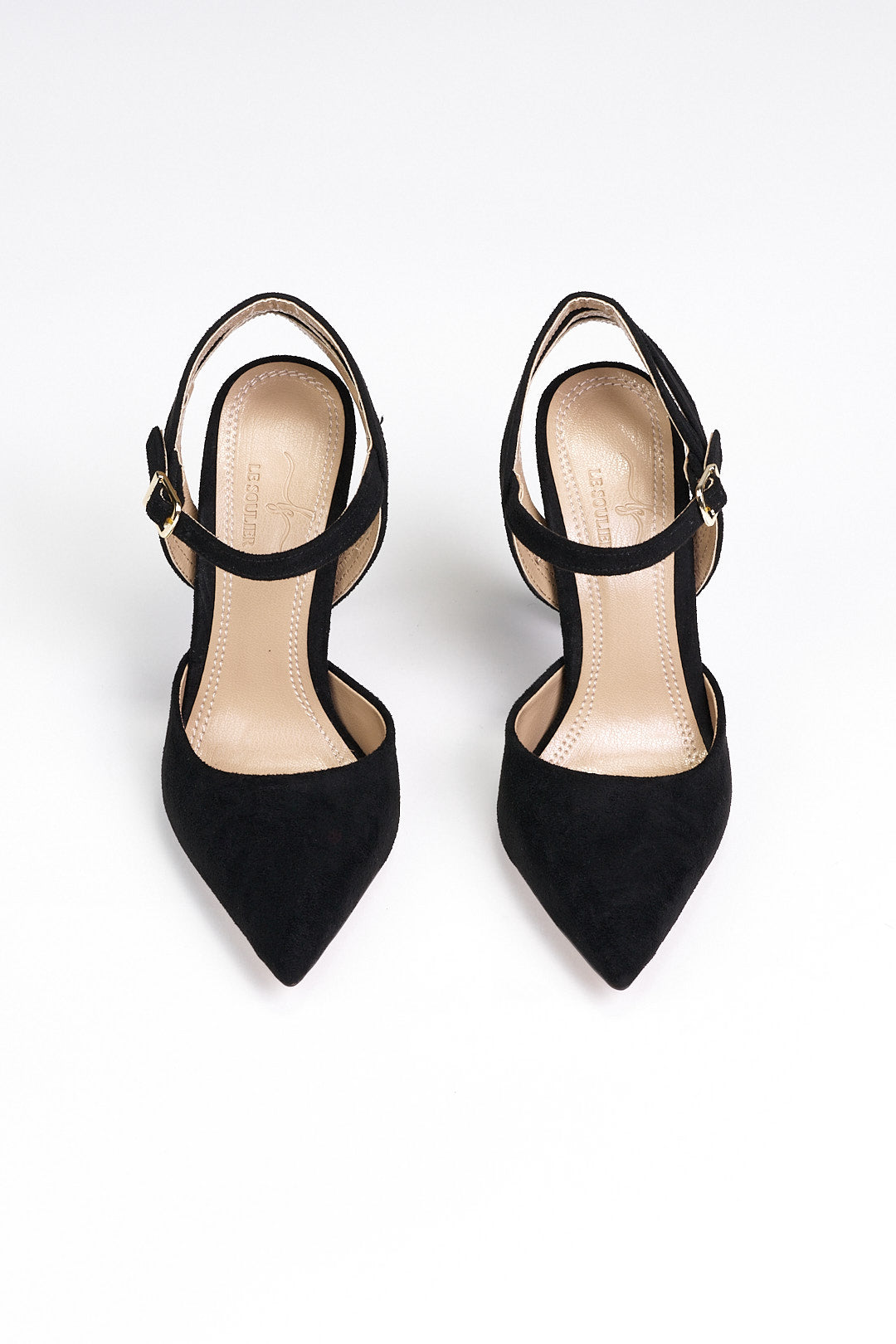 LE-03 Classic Black Heeled Sandals