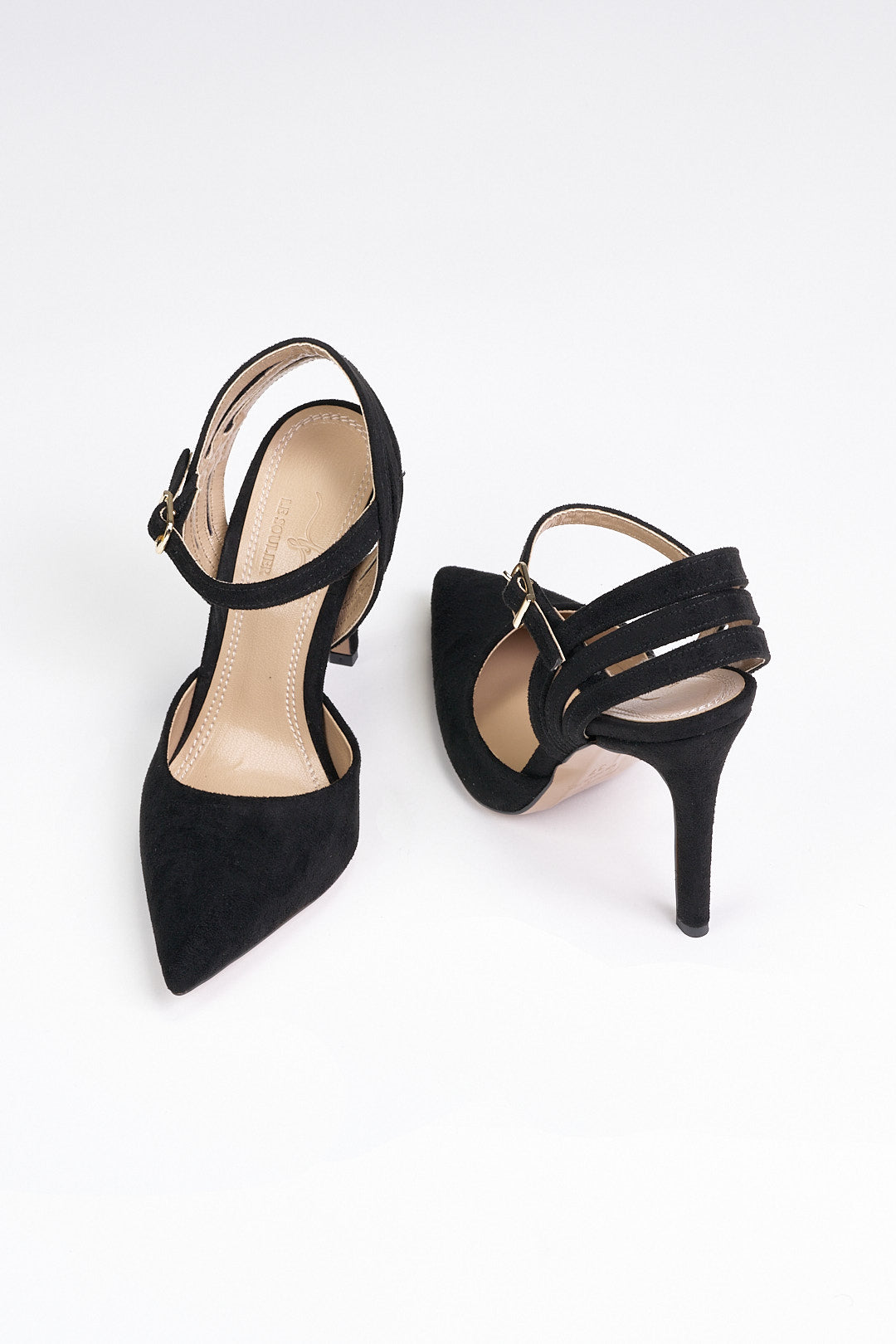 LE-03 Classic Black Heeled Sandals