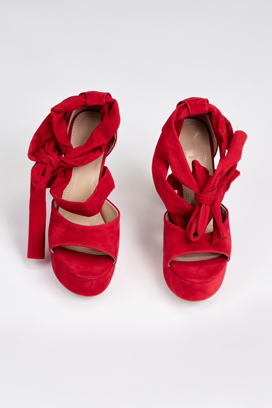 LE-12 RED LACE UP SHOES