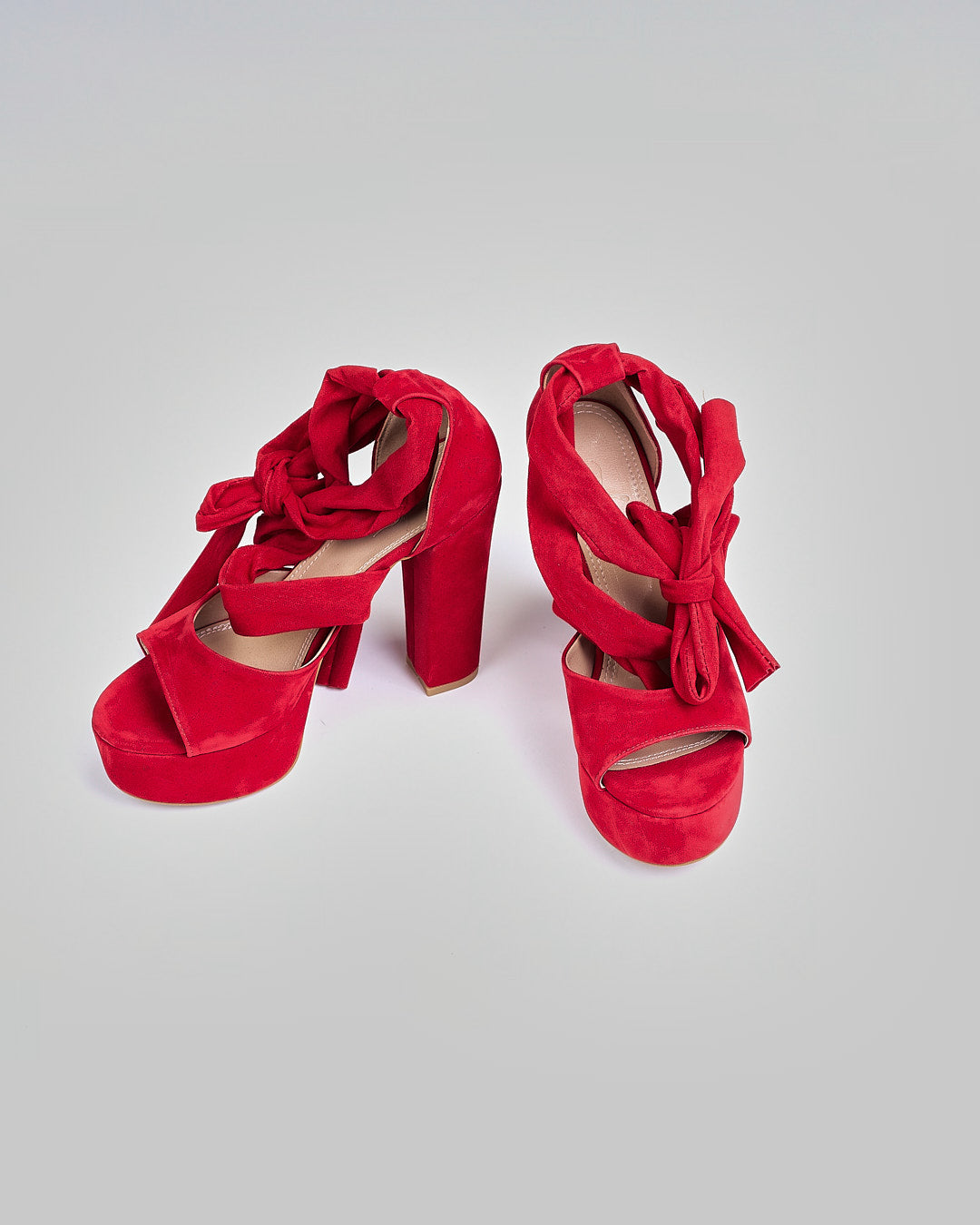 LE-12 RED LACE UP SHOES