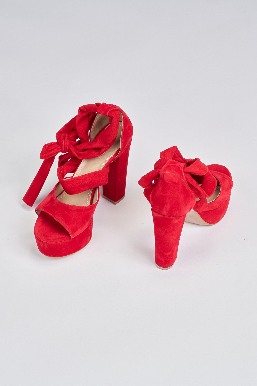 LE-12 RED LACE UP SHOES