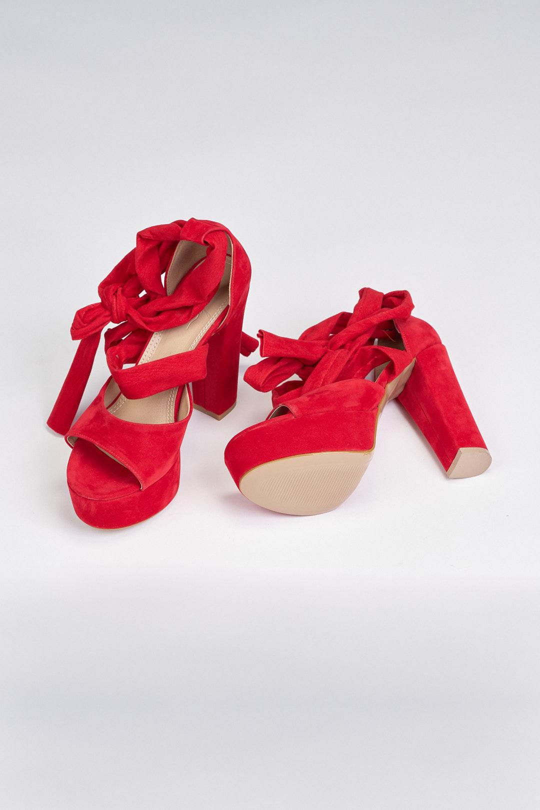 LE-12 RED LACE UP SHOES